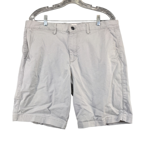 Gap For Good Mens Chino Shorts Gray Size 34 Slash Pockets Cotton - Picture 1 of 14